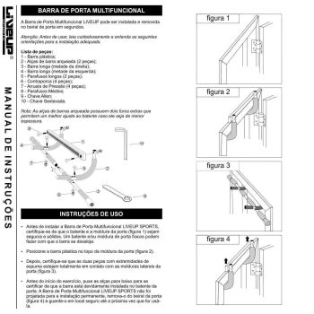 Barra para Porta - Multifuncional - 14cm / 17cm - Liveup Sports