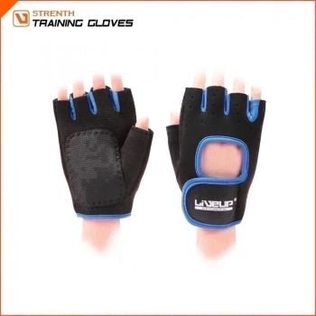 Luva de Treinamento - Azul/Preto - Tamanho P/M - Liveup Sports