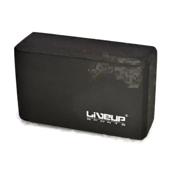 Bloco de Yoga - 22,8x15,2x7,6cm - Cor Preta - Liveup Sports