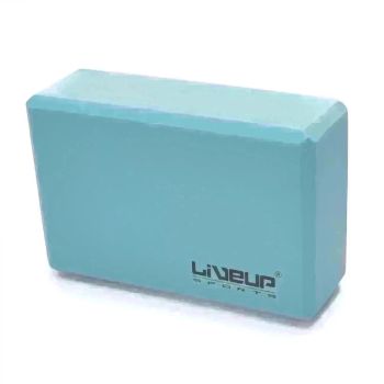 Bloco de Yoga - 22,8x15,2x7,6cm - Cor Azul - Liveup Sports
