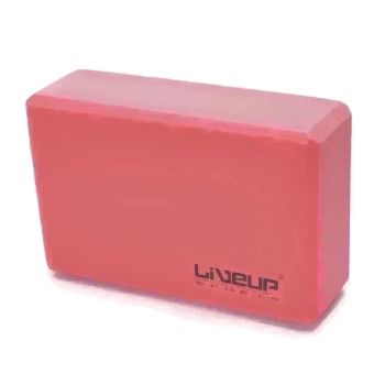 Bloco de Yoga - 22,8x15,2x7,6cm - Cor Vermelha - Liveup Sports