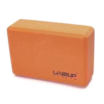 Bloco de Yoga - 22,8x15,2x7,6cm - Cor Laranja - Liveup Sports